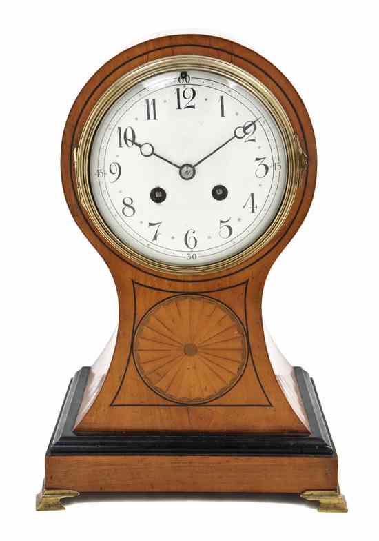 Appraisal: A Biedermeier Style Mantel Clock having a white enameled dial