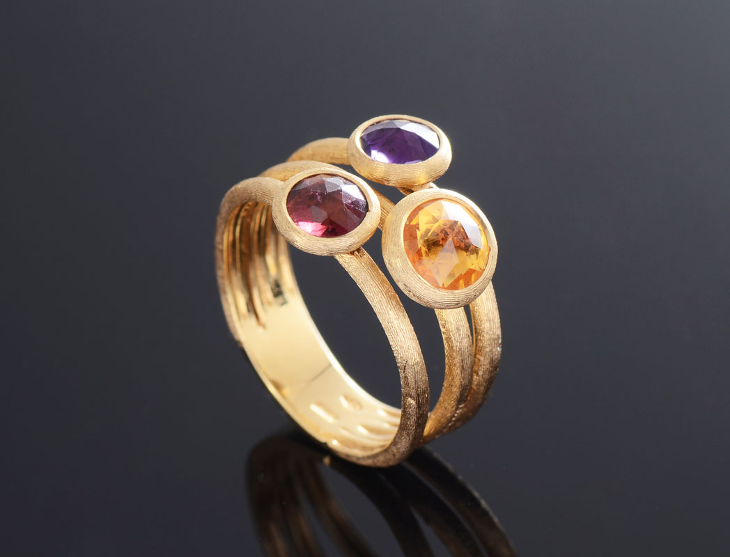 Appraisal: MARCO BICEGO JAIPUR STONE RING K brushed gold with citrine