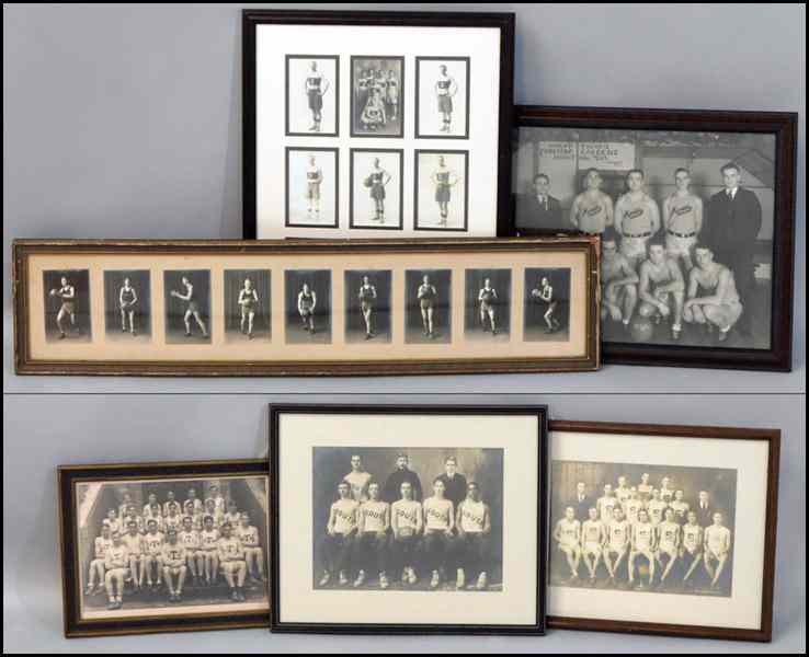 Appraisal: GROUP OF SIX FRAMED SPORTING CLUBS PHOTOGRAPHIC PRINTS Assorted teams