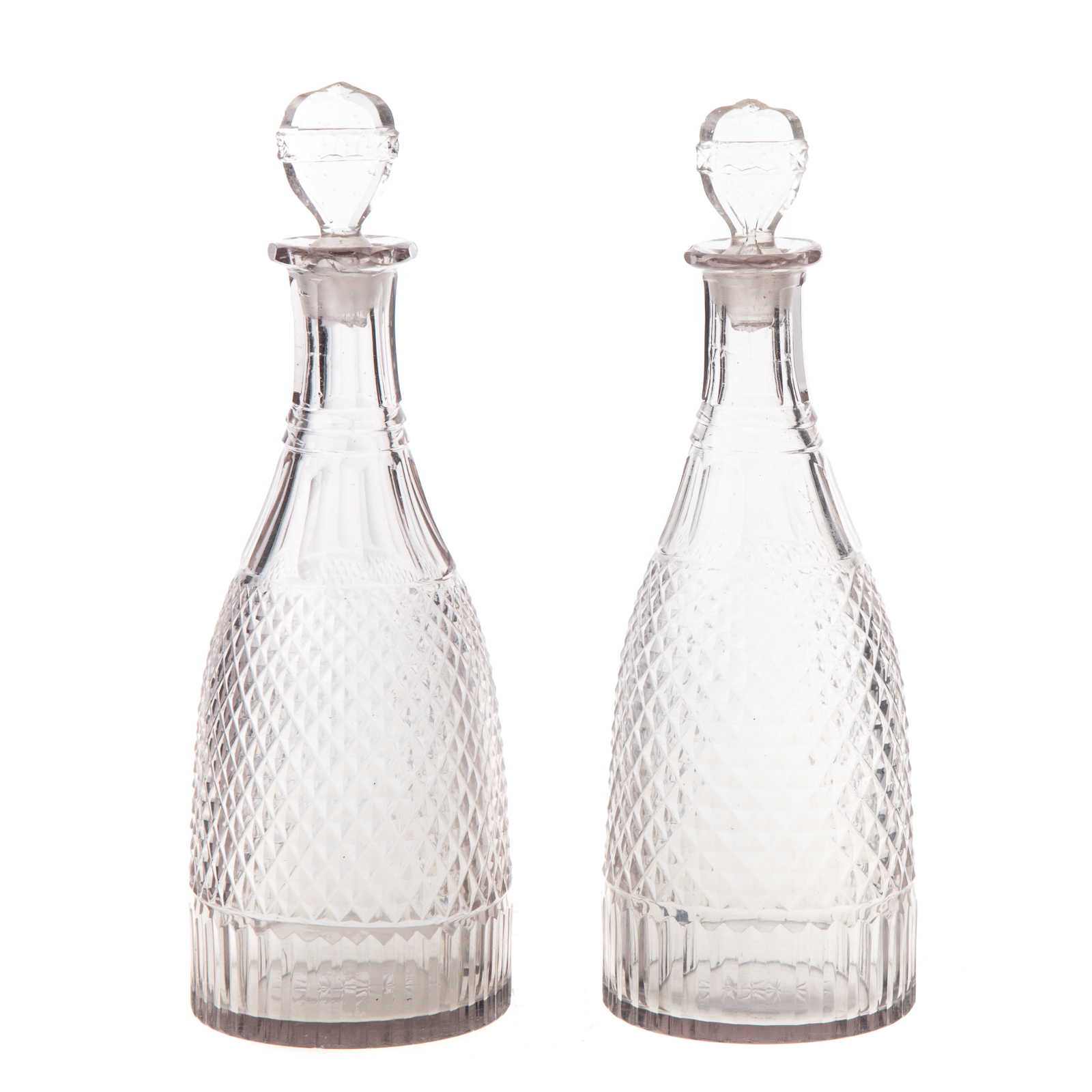 Appraisal: ANGLO-IRISH CUT FACETED GLASS BITTERS BOTTLES Circa - in H