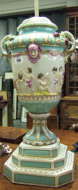 Appraisal: A Continental lamp base late th early th century of