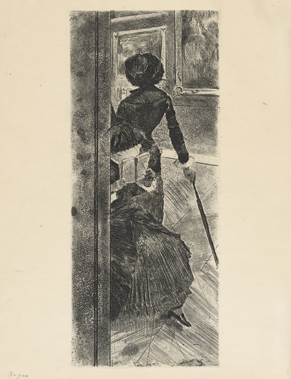 Appraisal: EDGAR DEGAS Au Louvre la peinture Mary Cassatt Etching and