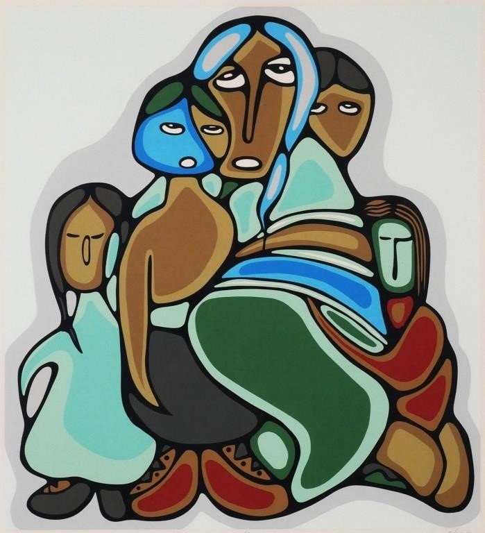 Appraisal: Serigraph on paper by Canadian First Nations artist Daphne Odjig