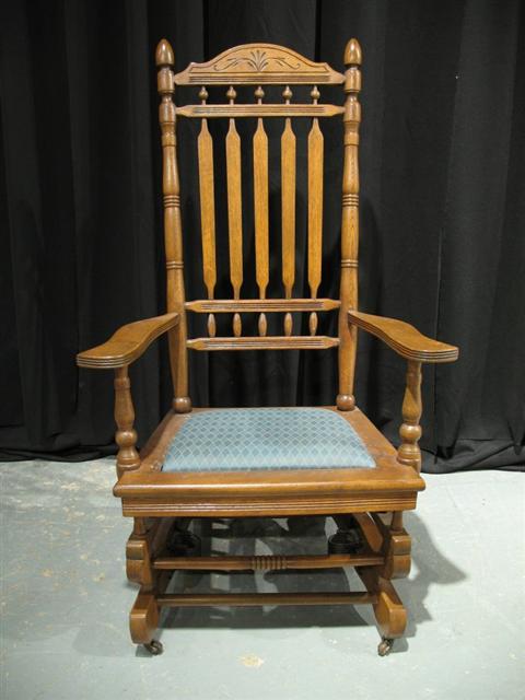 Appraisal: VICTORIAN OAK ROCKING CHAIR h in