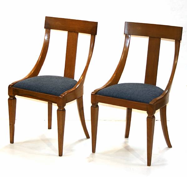 Appraisal: A set of six Neoclassical style hardwood chairs th century