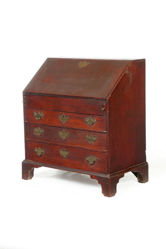 Appraisal: QUEEN ANNE SLANT-FRONT DESK Possibly New England th century pine