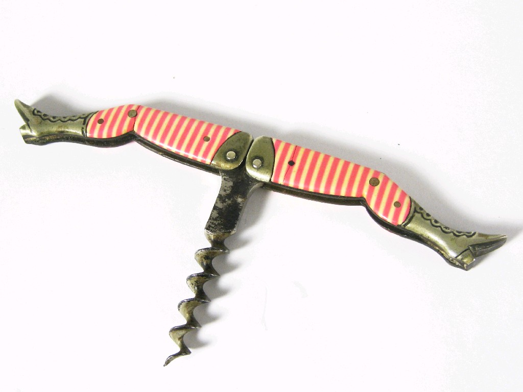 Appraisal: A German Corkscrew formed as pair of lady's legs wearing