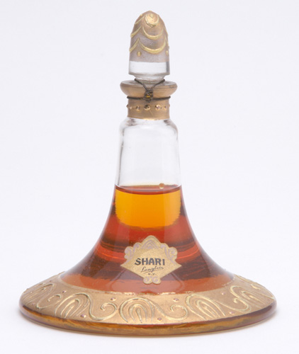 Appraisal: LANGLOIS Shari perfume bottle in Czech crystal with raised enameled