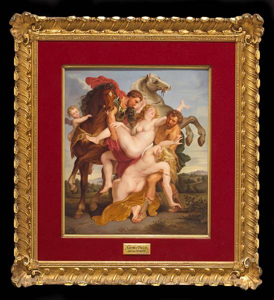 Appraisal: A Berlin K P M porcelain plaque The Rape of