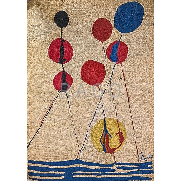 Appraisal: AFTER ALEXANDER CALDER Wall hanging Condition Report Slight darkening to