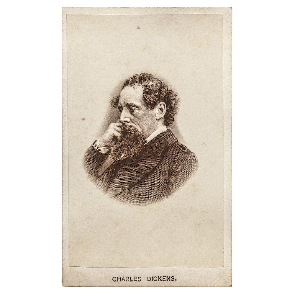 Appraisal: c s Author CHARLES DICKENS s Carte de Visite Photograph