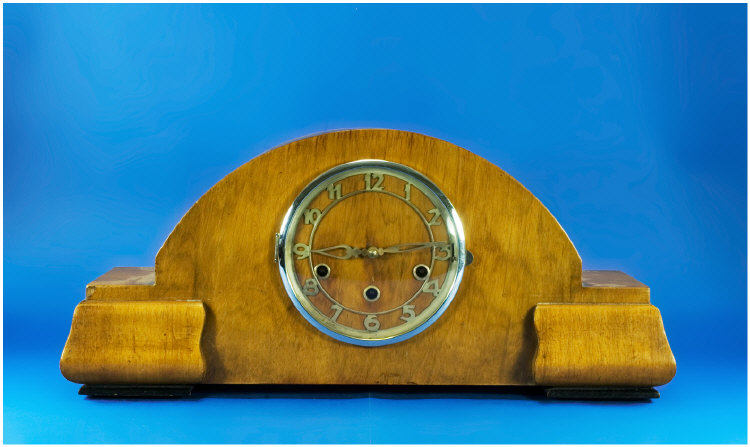 Appraisal: 's Art Deco Mantel Day Chiming and Striking Clock inches