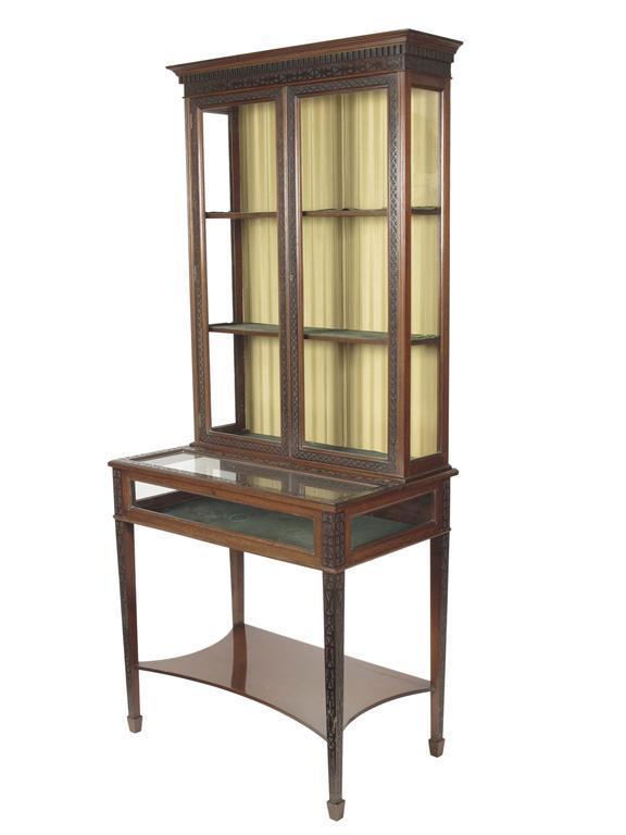 Appraisal: A late Victorian mahogany display cabinet