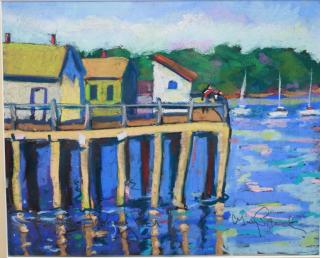 Appraisal: Signed th C American Impressionist Harbor Scene Signed th C