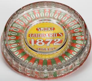 Appraisal: Roulette Ashtray Smoke Goddard s Cigars Anderson Ind Anderson Game