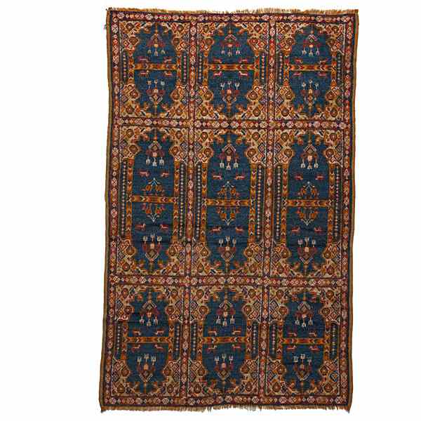 Appraisal: Oushak Rug Moroccan a wool Oushak rug with panel design