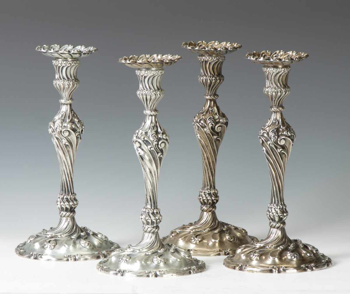 Appraisal: Howard Co NY Sterling Silver Candlesticks W repousee work ozt