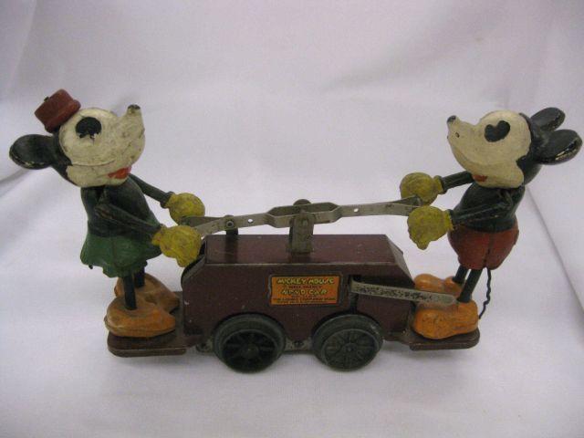 Appraisal: Lionel Mickey Mouse Hand Car - scarce color keywind original