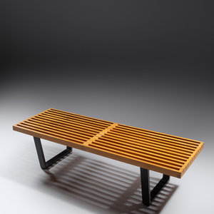 Appraisal: George Nelson Associates American - Slat Bench model Herman Miller