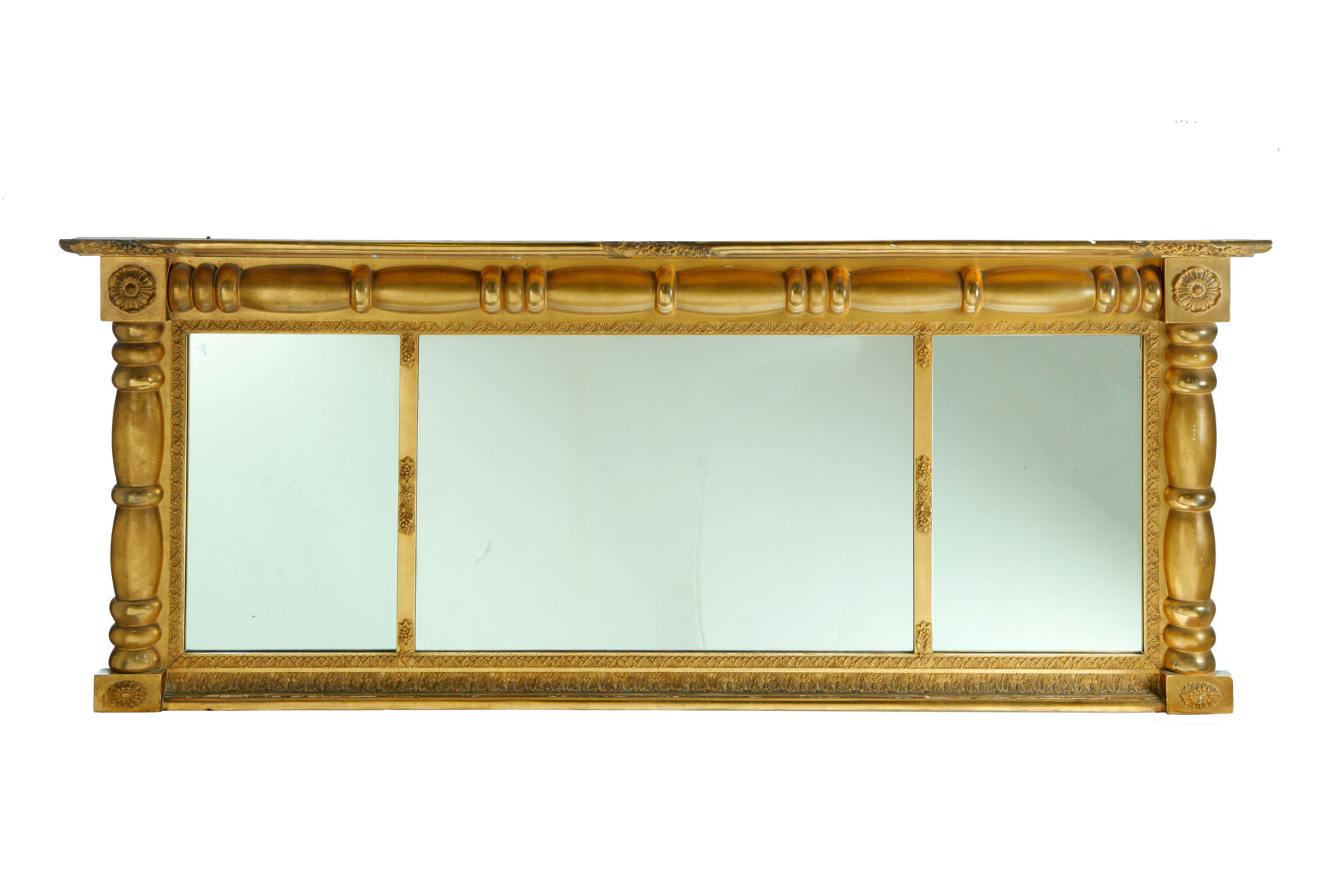 Appraisal: OVER-THE-MANTLE MIRROR American st half- th century Gilt frame with