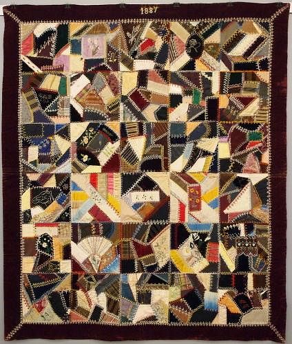 Appraisal: Victorian Crazy quilt A late th century Victorian crazy quilt