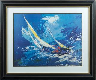 Appraisal: Leroy Neiman - Sailboat th c color print framed H