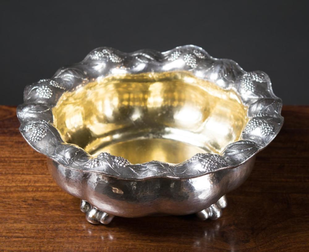 Appraisal: MARTELE STERLING SILVER FOOTED BOWL c Gorham's Mfg Co Nouveau