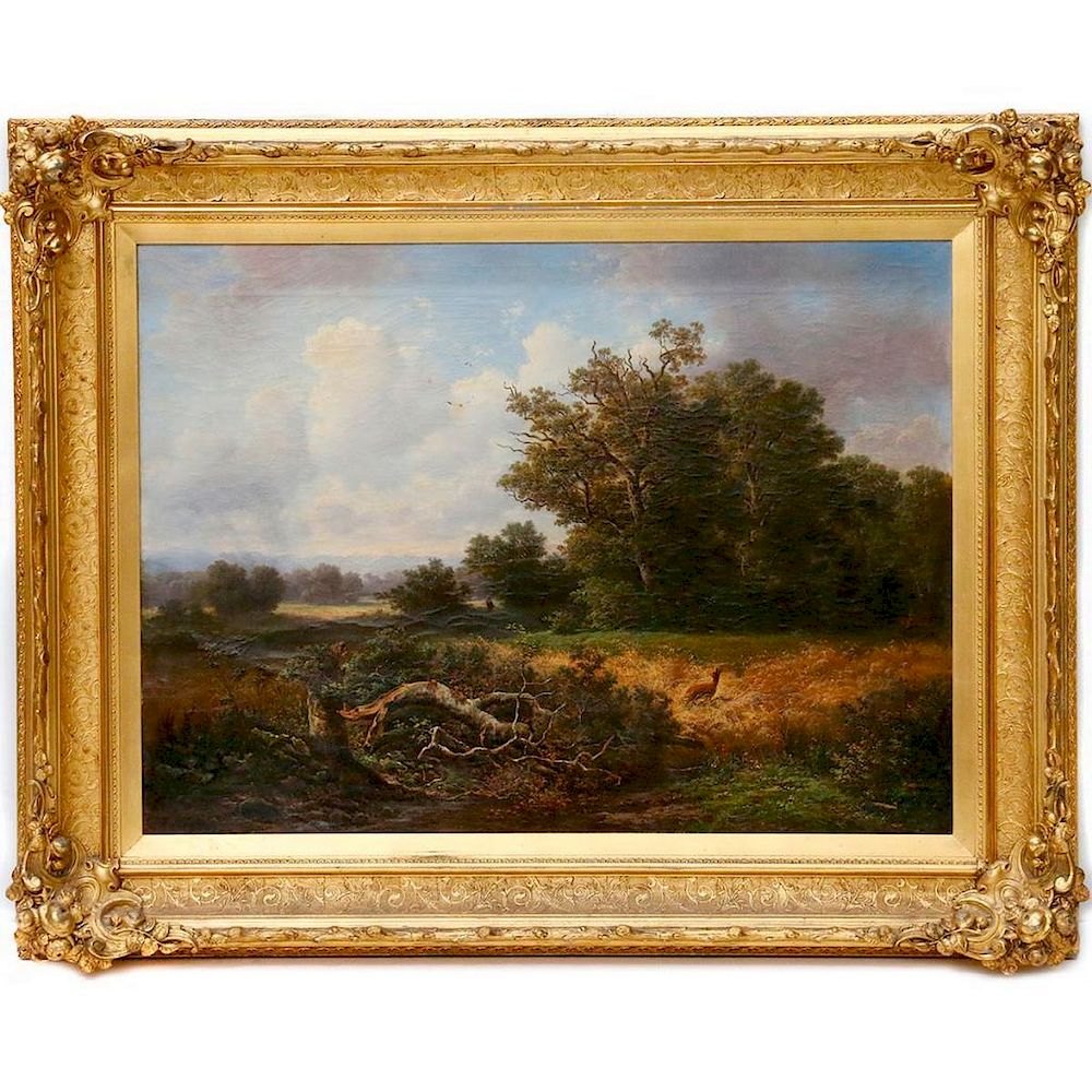 Appraisal: Carl Haefner - A th century oil on canvas landscape