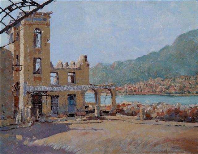 Appraisal: WILLIAM AMOS CROSS b - Italian lake scene with ruined