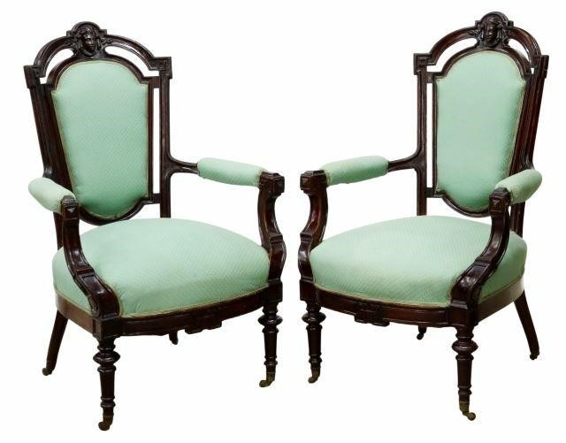 Appraisal: lot of Victorian parlor armchairs in the manner of John