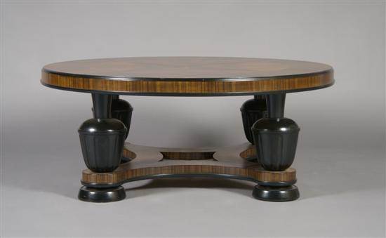 Appraisal: A Swedish Art Deco Rosewood and Cherry Low Table Height