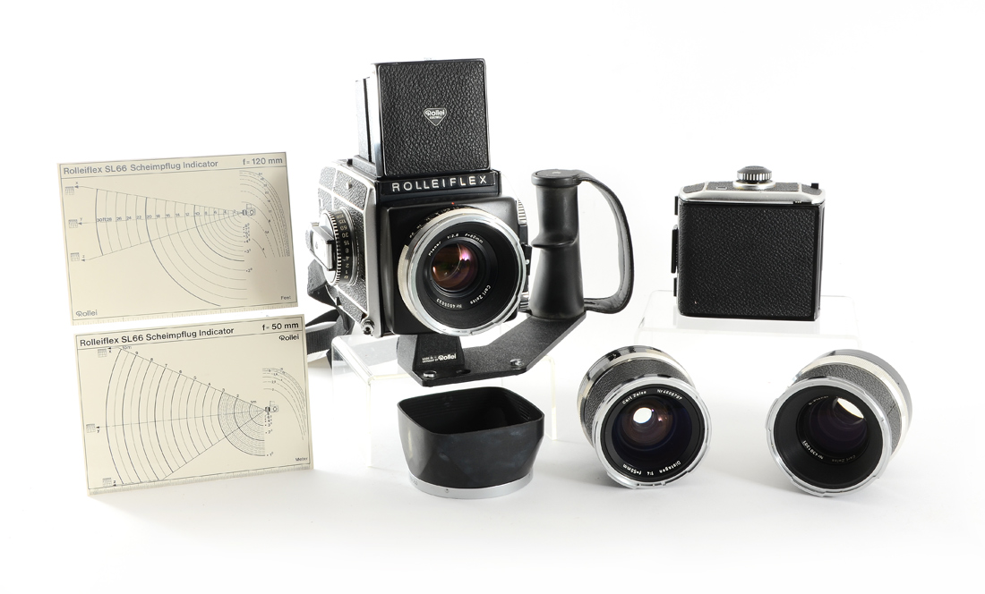 Appraisal: ROLLEIFLEX SL CAMERA W LENSES This camera is a model