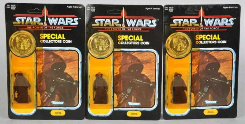 Appraisal: Lot of Star Wars POF Jawa Carded Figures Description Case