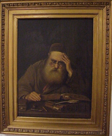 Appraisal: Heinrich Georg Michaelis German b oil on board scholar at