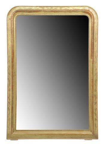 Appraisal: French Louis Philippe period giltwood mirror mid th c frame