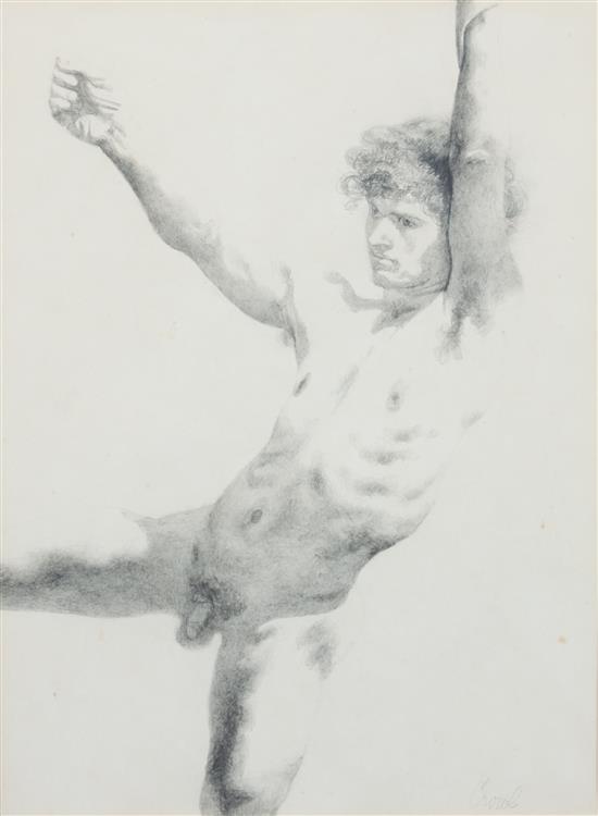 Appraisal: Sale Lot William Francis Crowe American - Nude pencil drawing