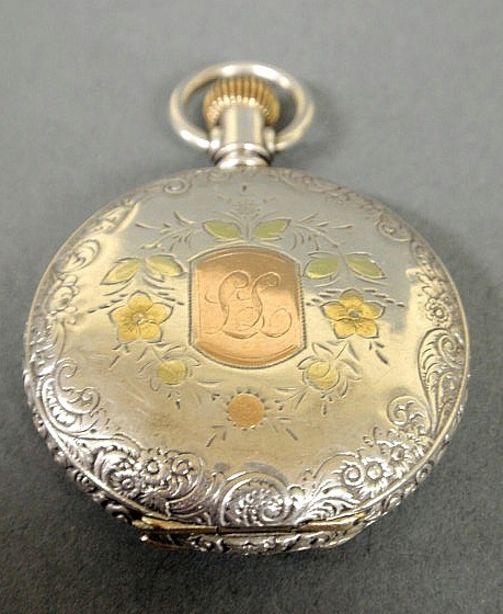 Appraisal: Victorian silver and gold hunter cased pocket watch by Waltham