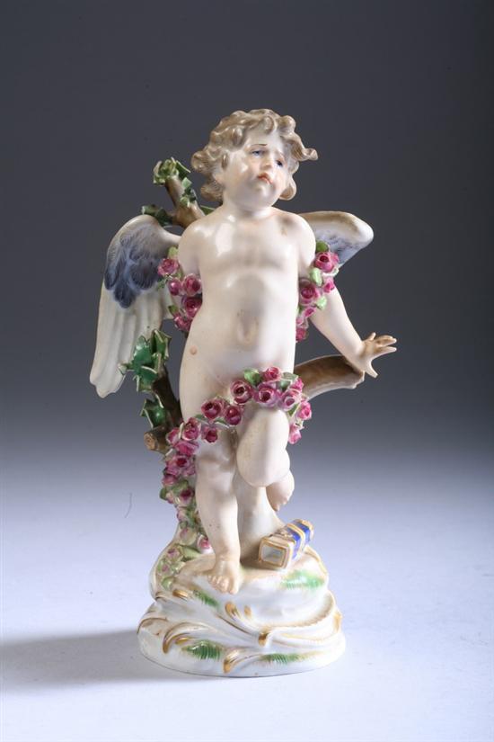 Appraisal: MEISSEN PORCELAIN FIGURE OF CUPID BOUND late th-early th century