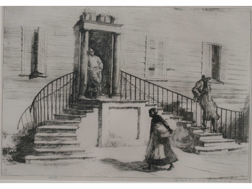 Appraisal: Yngve E Soderberg CT - Past Glory drypoint etching signed