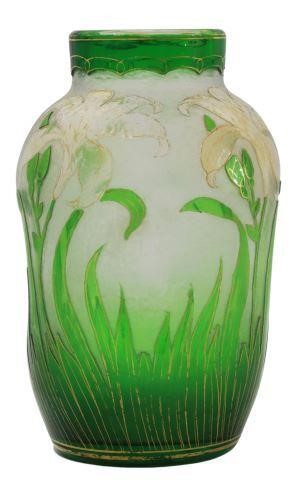 Appraisal: American Art Nouveau cameo glass vase Honesdale Glass Works Pennsylvania