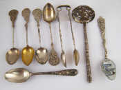 Appraisal: A small quantity of Chinese white metal and silver flatware