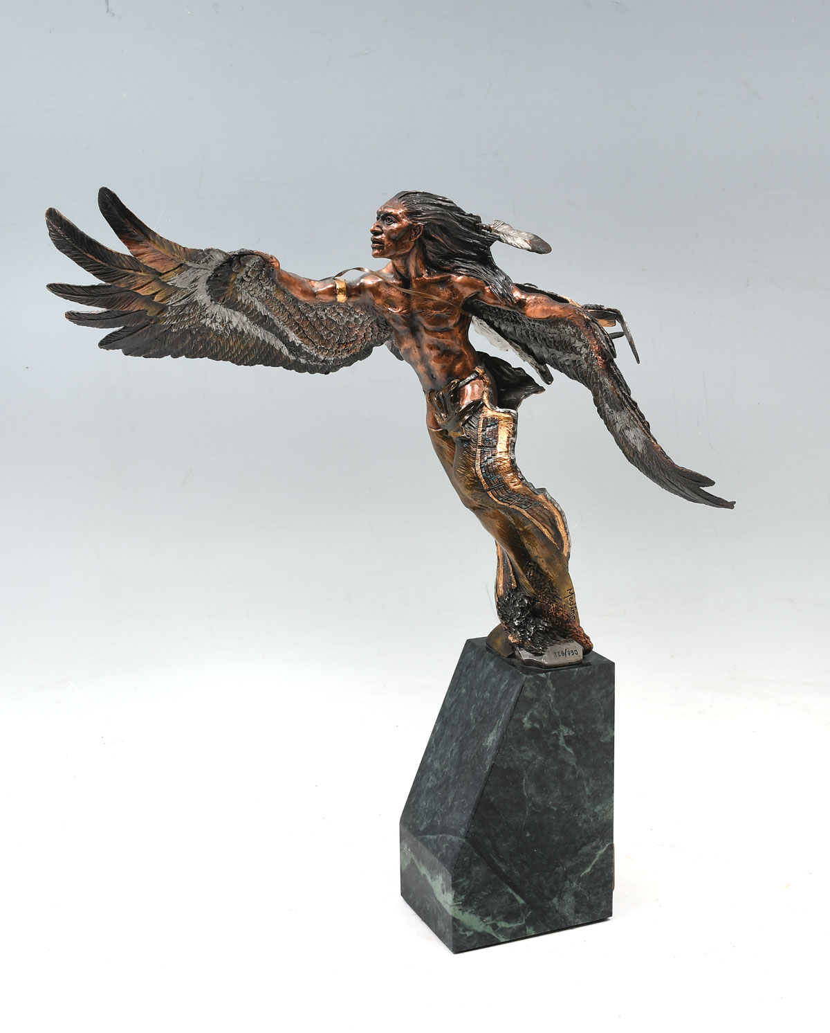 Appraisal: MEDINA Dan American th C ''Vision Quest'' Mixed Media Bronze