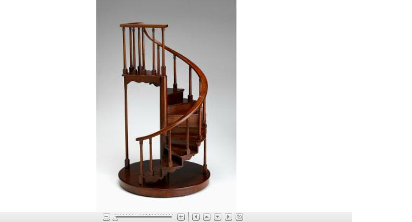 Appraisal: Mahogany miniature staircase model th century