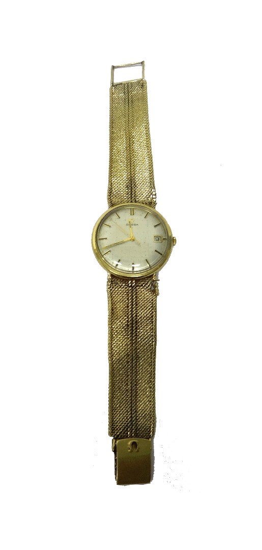 Appraisal: A gentleman's ct gold Omega bracelet wristwatch the signed circular