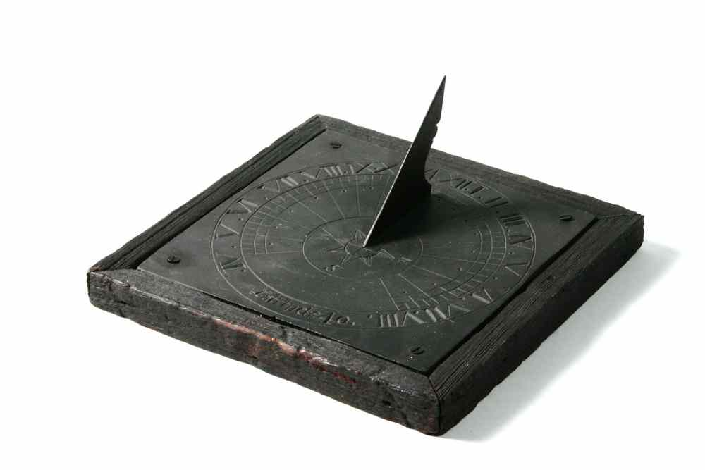 Appraisal: TH C SUNDIAL - th c Engraved Slate Sundial with