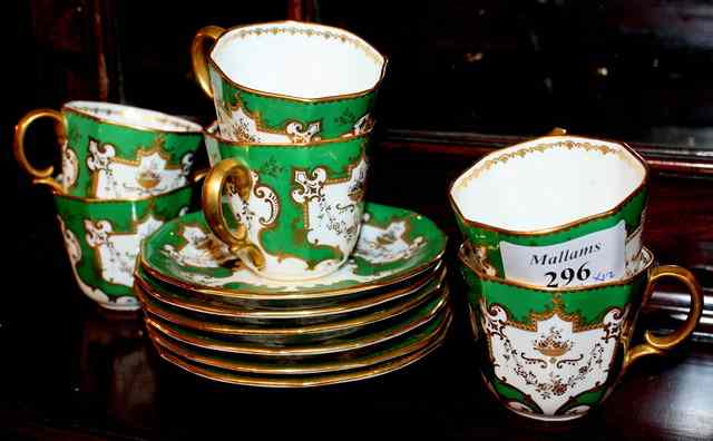 Appraisal: A SET OF SIX ROYAL CROWN DERBY COFFEE CUPS AND