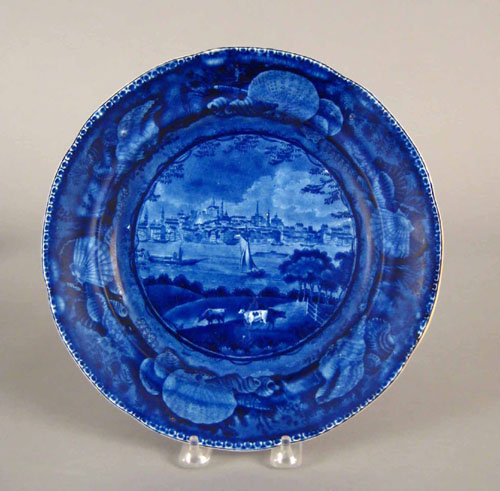 Appraisal: Historical blue Staffordshire plate th c depicting City of Albany