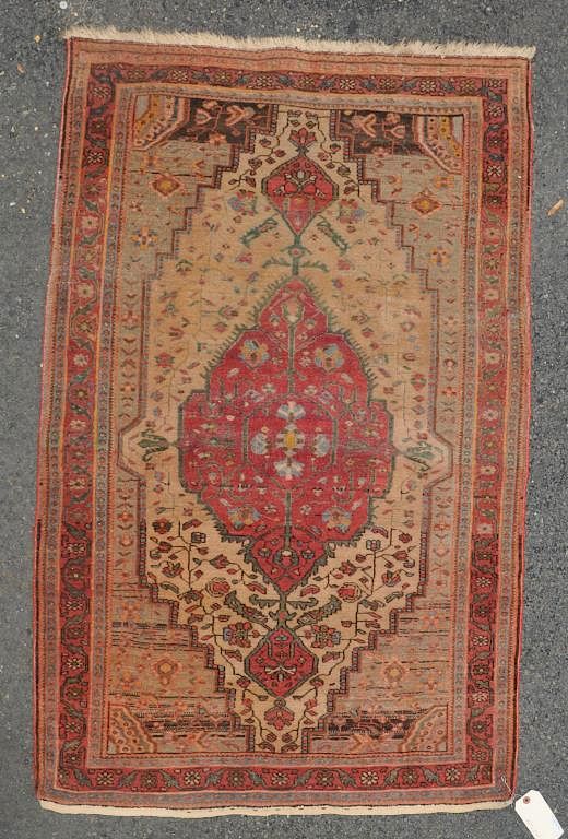 Appraisal: Fereghan Sarouk Rug th century Fading use wear ' long