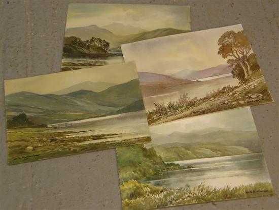 Appraisal: Keith Burtonshaw four watercolours of the Lake District Watendlath Tarn