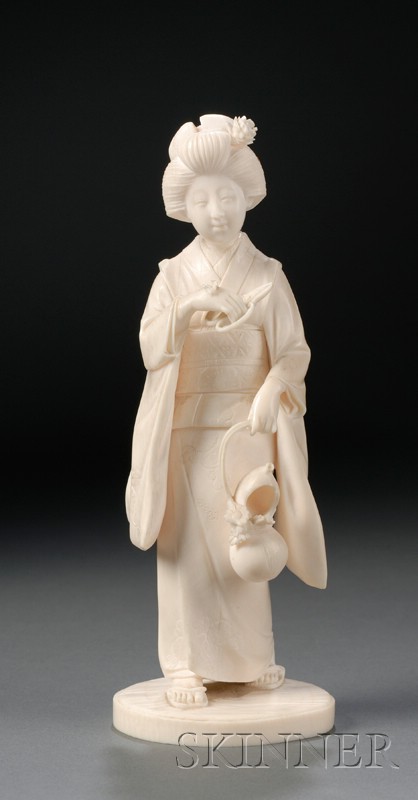 Appraisal: Ivory Carving Japan th century Tokyo school carving of a